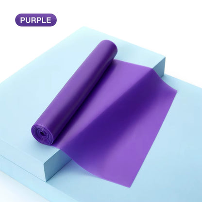 Yoga Pilates Stretch Resistance Band Exercise Fitness Band Training Elastic Exercise Fitness Rubber 150Cm Natural Rubber Gym